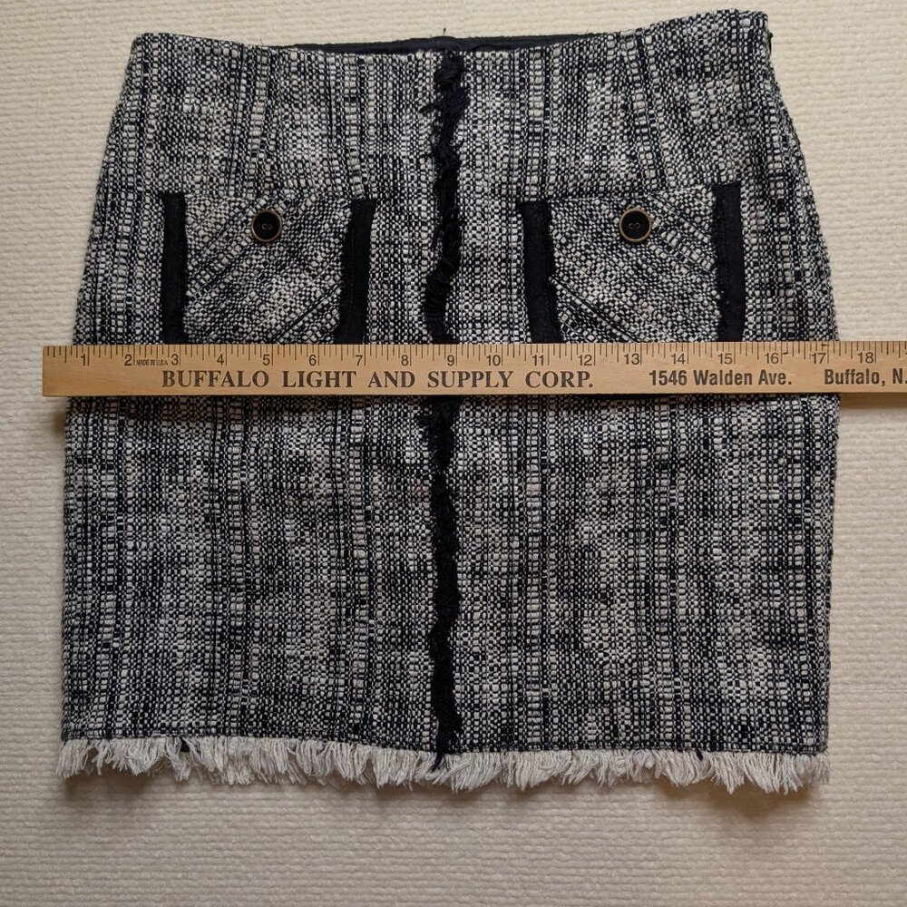 Trina Turk Los Angeles tweed pencil skirt - size 0 - black/cream - Picture 4 of 9